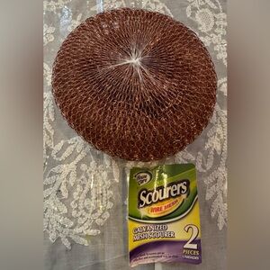SCOURERS - COPPER PLATED galvanized mesh - 2 pieces. NWT
